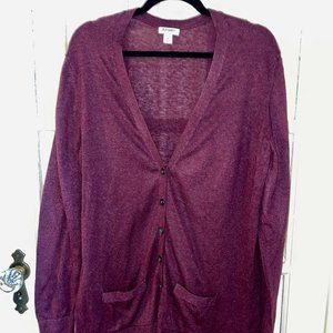 Old Navy Maroon Long Cardigan